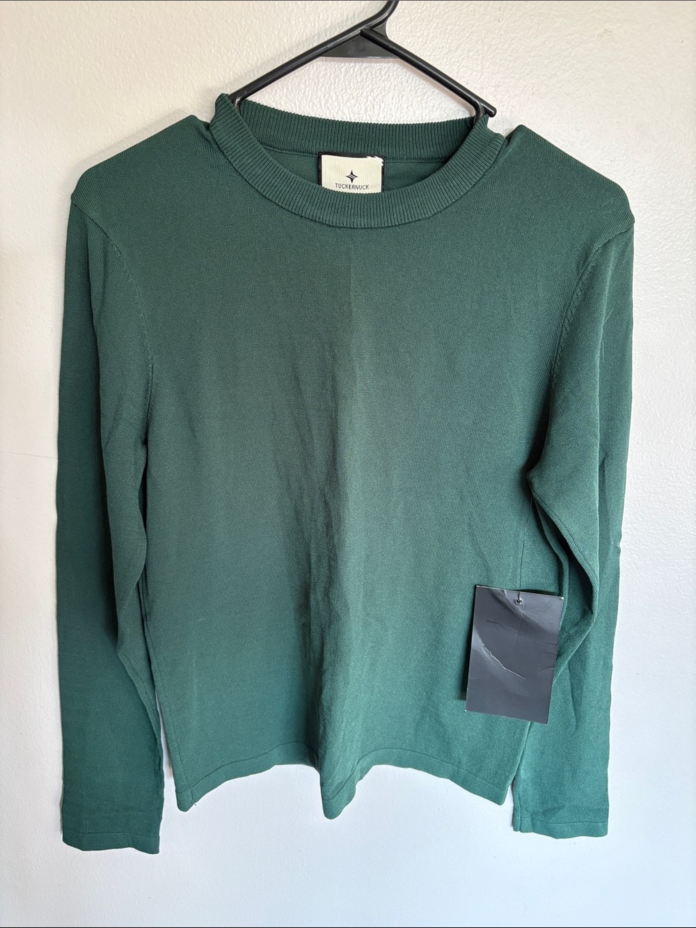 Tuckernuck Dark Green Long Sleeve Knit Top